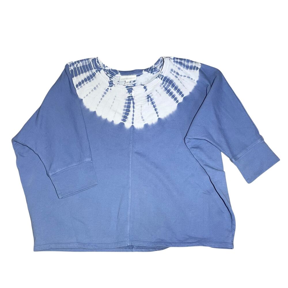 J. Jill Tie Dye Sweatshirt Organic Cotton Dolman Sleeve - Picture 7 of 10